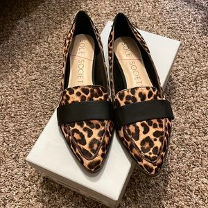 Sole Society Edie Leopard Loafers